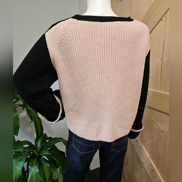 TOPSHOP size 8‎ cropped thick knit two-tone sweater - Picture 5 of 8
